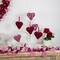 4" Tinsel Shimmering Heart-Shaped Valentine's Day Hanging Décor, 12ct.
